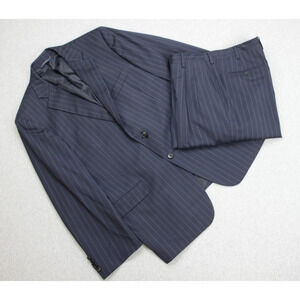 Brooks Brothers Suit Mens 43R / 38W Blue Stripe 1818 Madison x Estrato - 2 Piece